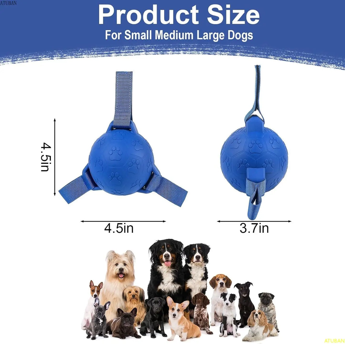 Dog Soccer Ball Toy: Interactive Rubber Water Toy